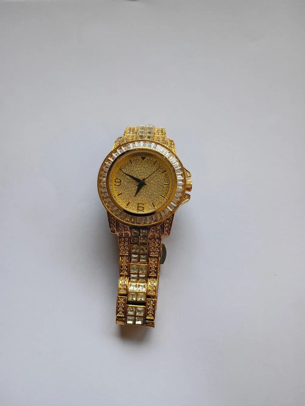Gold Crystal-Embellished Women’s Watch